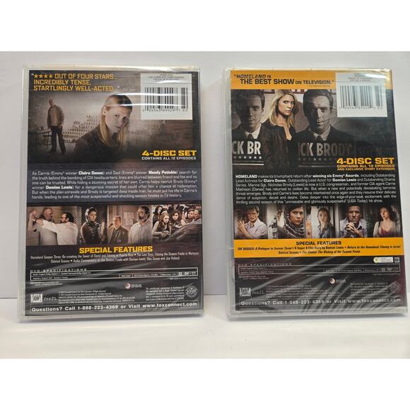 Homeland Seasons 2 3  (DVD) Claire Danes Damian Lewis- Sealed Brand New - Picture 2 of 2